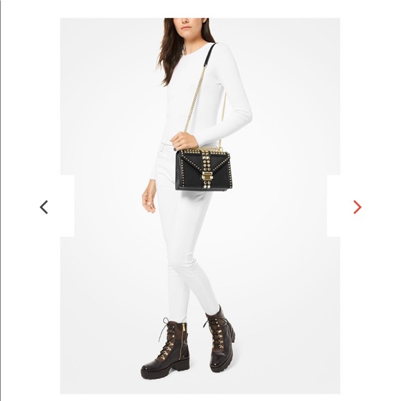 Michael kors Whitney Large Studded Saffiano Leather Convertible Shoulder Bag - Picture 8 of 9